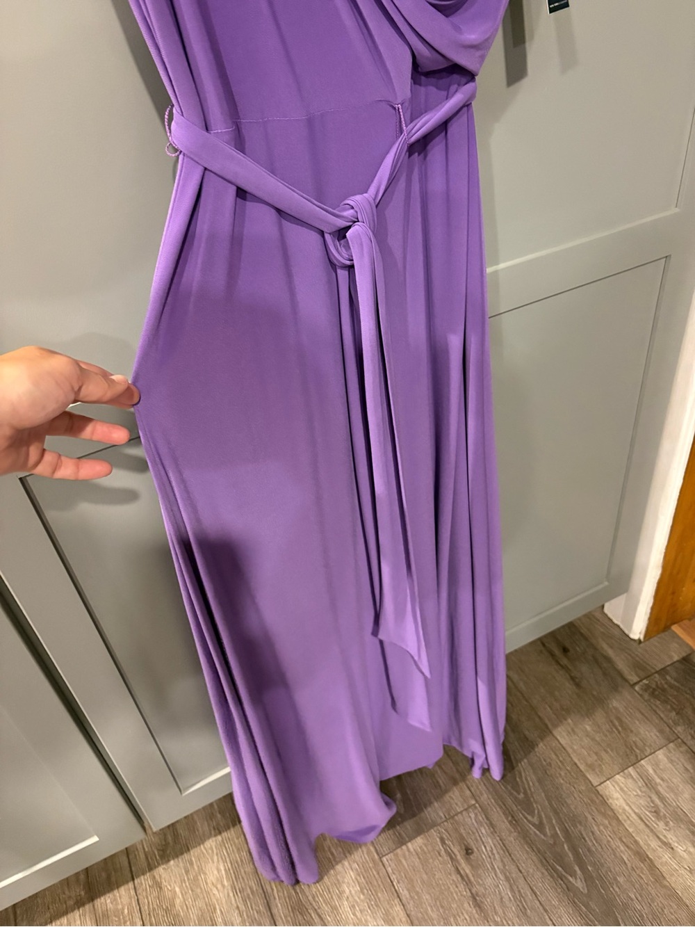 Purple Women's Belted Maxi Dress - Picture 4 of 6